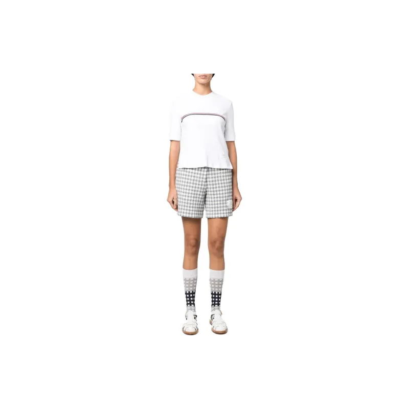 THOM BROWNE Rwb Striped Crewneck T-Shirt-1