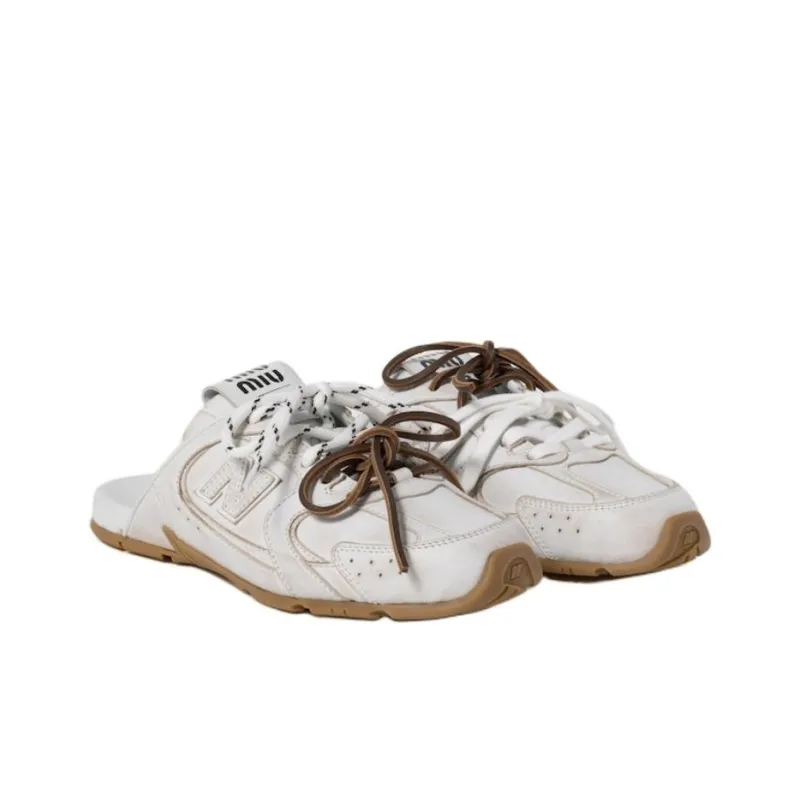 New Balance x MIU MIU NB 530 SL Closed Toe Slippers Women's White-2