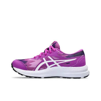 Asics Gel-Contend 8 Anti-Slip Wear-Resistant Low-Top Kids' Running Shoes Purple White Teenagers