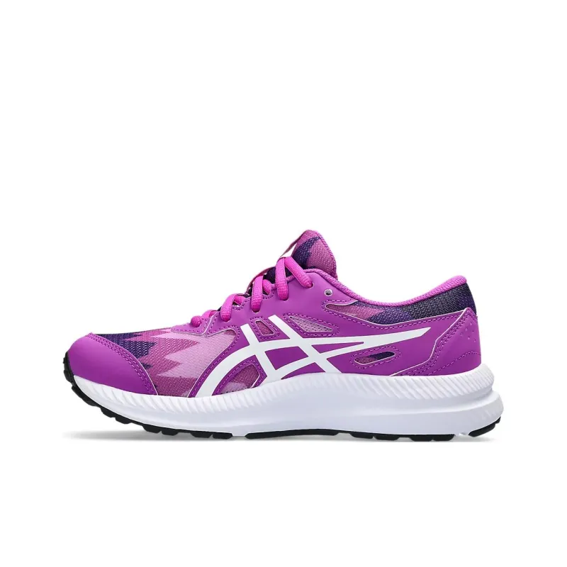 Asics Gel-Contend 8 Anti-Slip Wear-Resistant Low-Top Kids' Running Shoes Purple White Teenagers-0