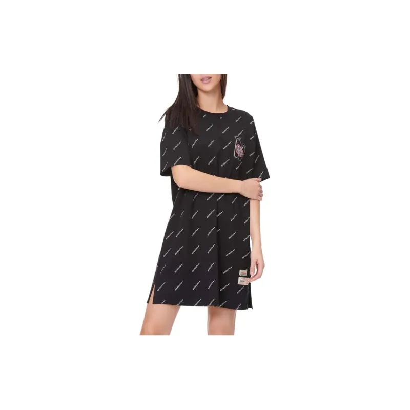 EVISU Short Sleeved Dresses Women's Black-3