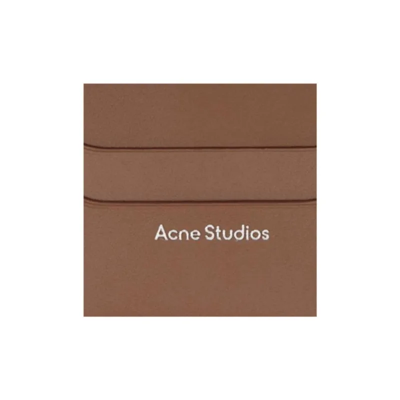 Acne Studios Calfskin Card Holder Men's Brown-2