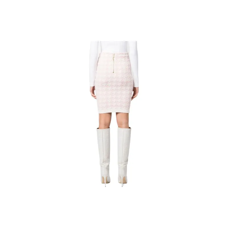 BALMAIN Houndstooth Pattern Mini Skirt-2