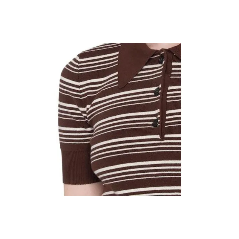 MIU MIU SS23 Polo Shirt Women's Tobacco-5