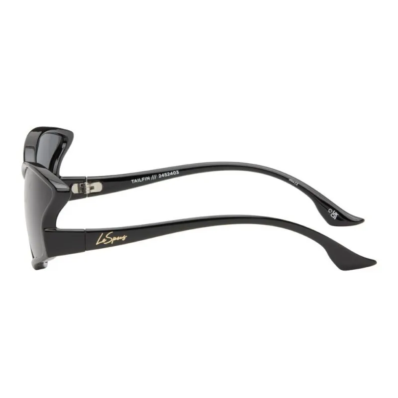 Le Specs Acetate Irregular Shape Sunglasses Women's Black-1