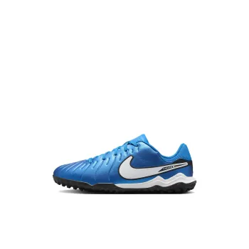 Nike Tiempo Legend 10 Anti Slip Wear Resistant Low Top Kids' Soccer Shoes Blue Kids'