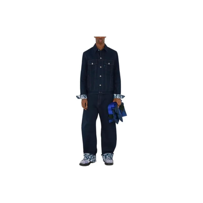 Burberry Logo patch Cotton Denim Jacket-2