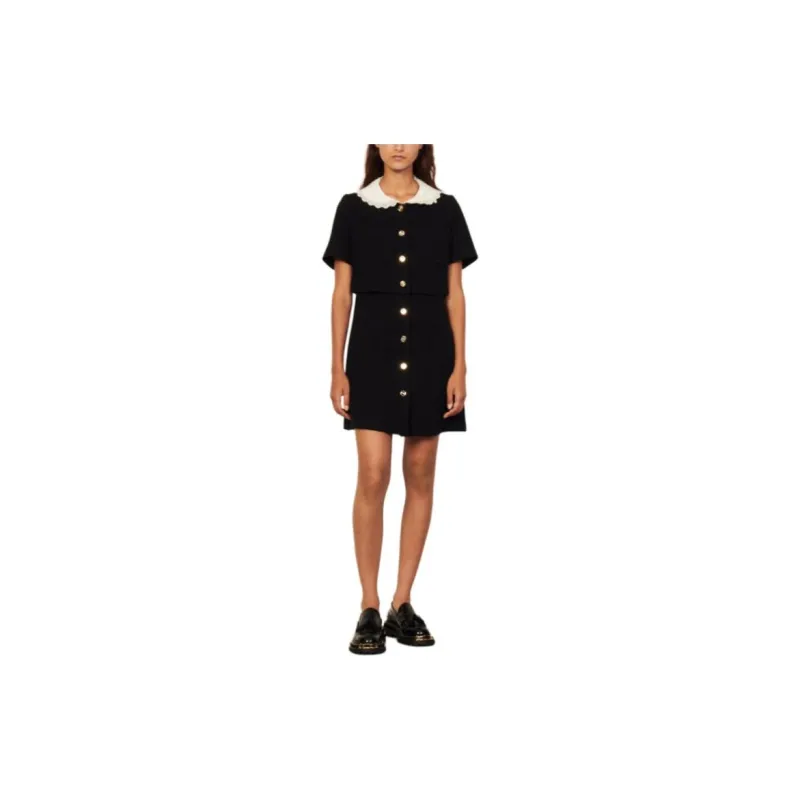 Sandro Buttoned Mini Dress-5
