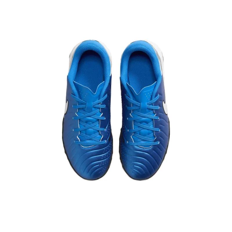 Nike Tiempo Legend 10 Anti Slip Wear Resistant Low Top Kids' Soccer Shoes Blue Kids'-2