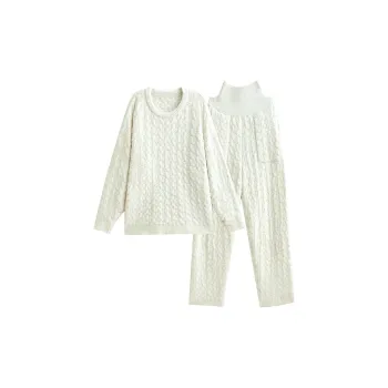 Same Language Pajama Set Women's Snow Foam White