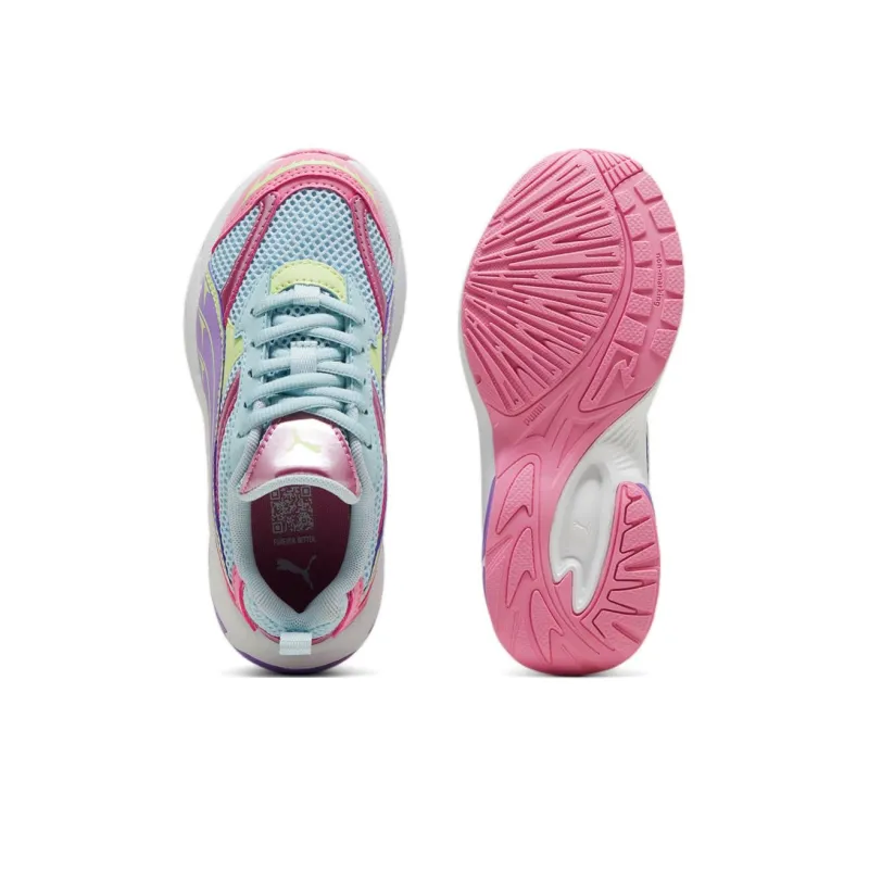 PUMA Morphic Anti Slip Wear Resistant Kids Lifestyle Shoes Blue Pink Children Aged 3 7 Years Old-4