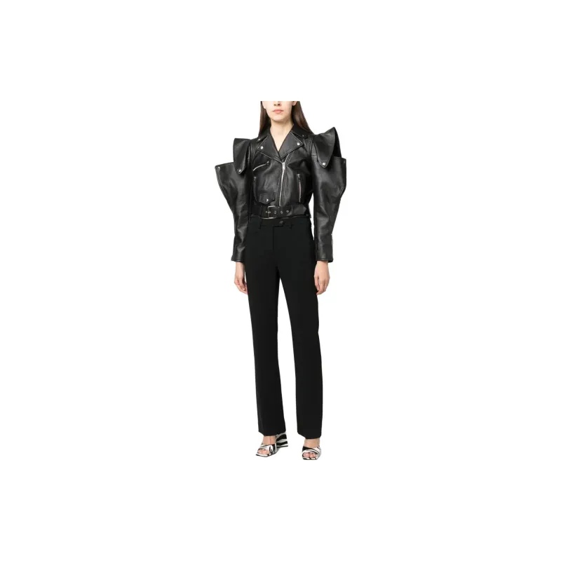 MOSCHINO Mid rise Straight leg Trousers-1