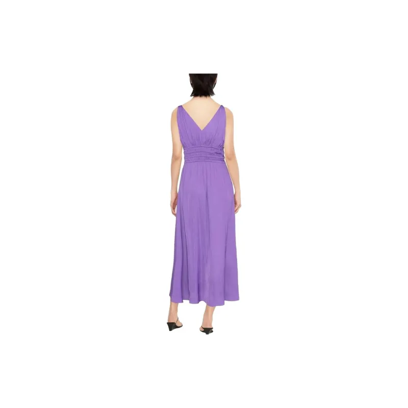 Maje V-neck Cut-out Midi Dress-2