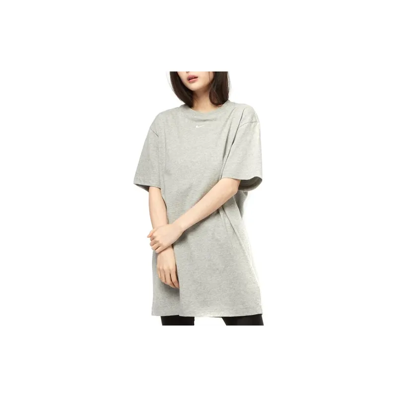 Nike Sportswear Essential Short Sleeved Dresses Women's Gray-3