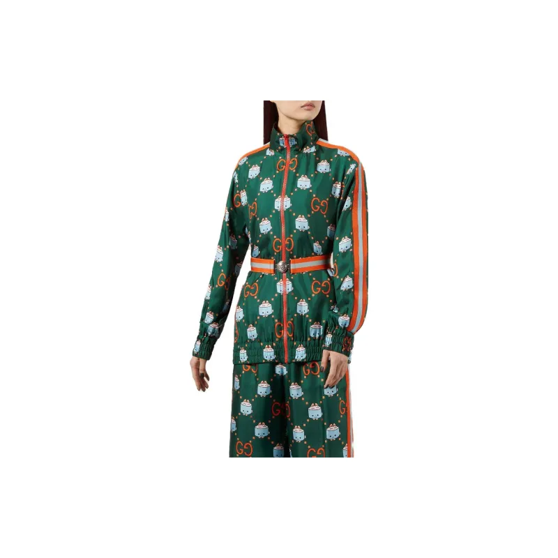 GUCCI Long Sleeved Dresses Women's Green-4