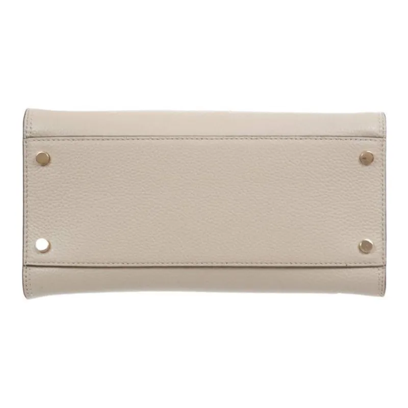 Kate Spade Litchi Grain Leather Shoulder Bag, Crossbody Bag, Handbag Small Size Women's Warm Beige-4