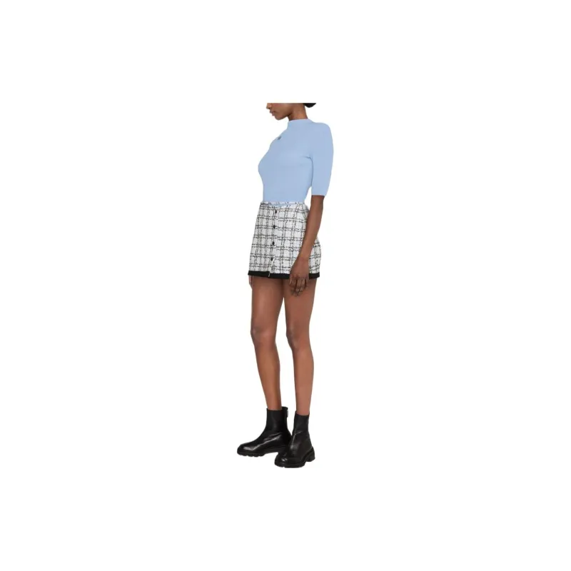 Maje Casual Short Skirts Women's Blue-3