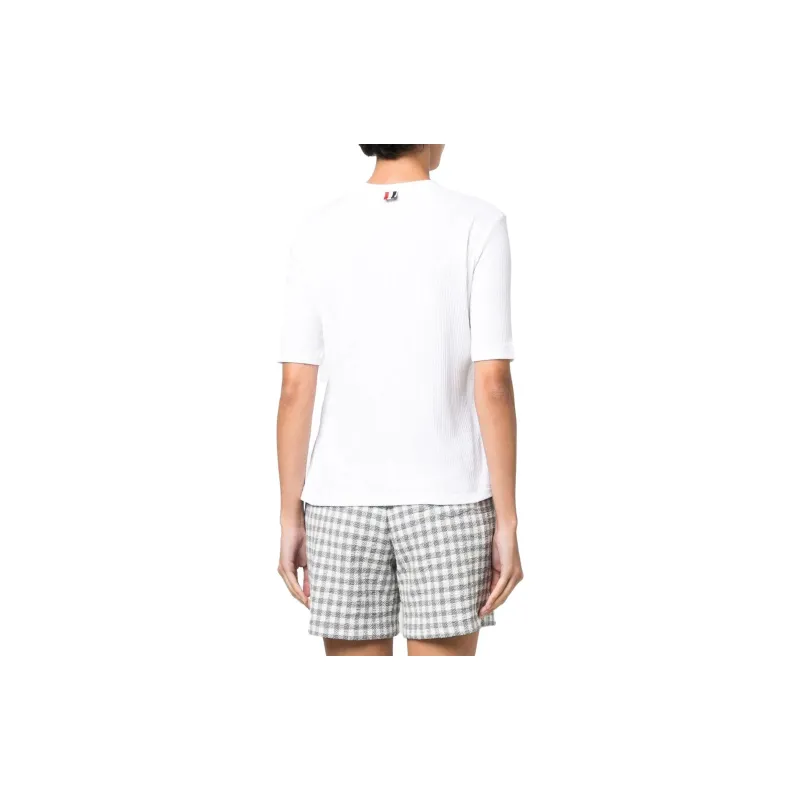 THOM BROWNE Rwb Striped Crewneck T-Shirt-3