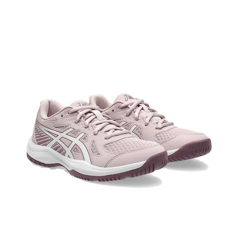 Asics Gel Upcourt 6 Anti Slip Wear Resistant Low Top Kids' Running Shoes Lotus Color Teenagers-2