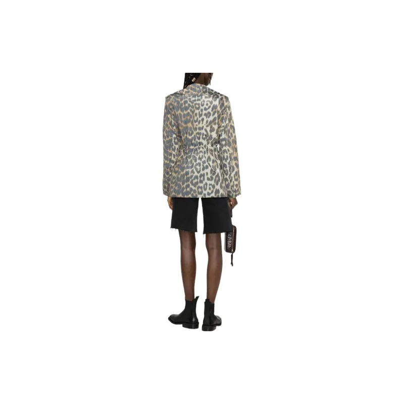 GANNI Jackets Women's Brown Leopard Print-2