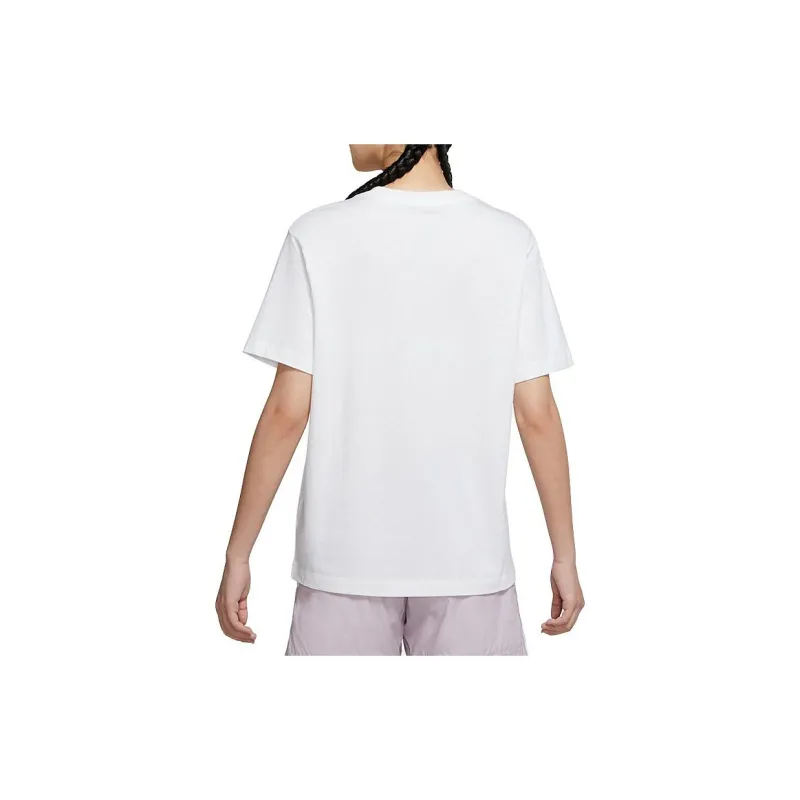 Nike Drop Shoulder Sleeve T Shirt Women's White-4