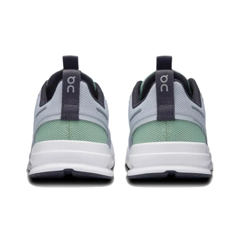On Cloud Sky Abrasion Resistant Low Top Kids' Running Shoes Gray Green Teenagers-3