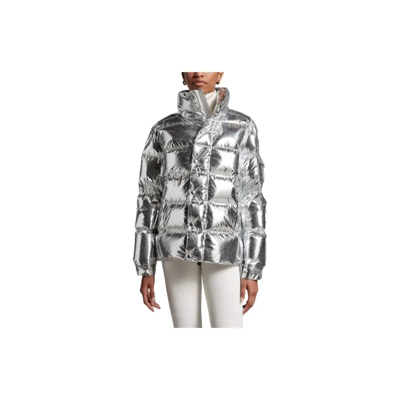 Moncler Women's Maya 70th Anniversary Special Edition Short Down Jacket Platinum-3