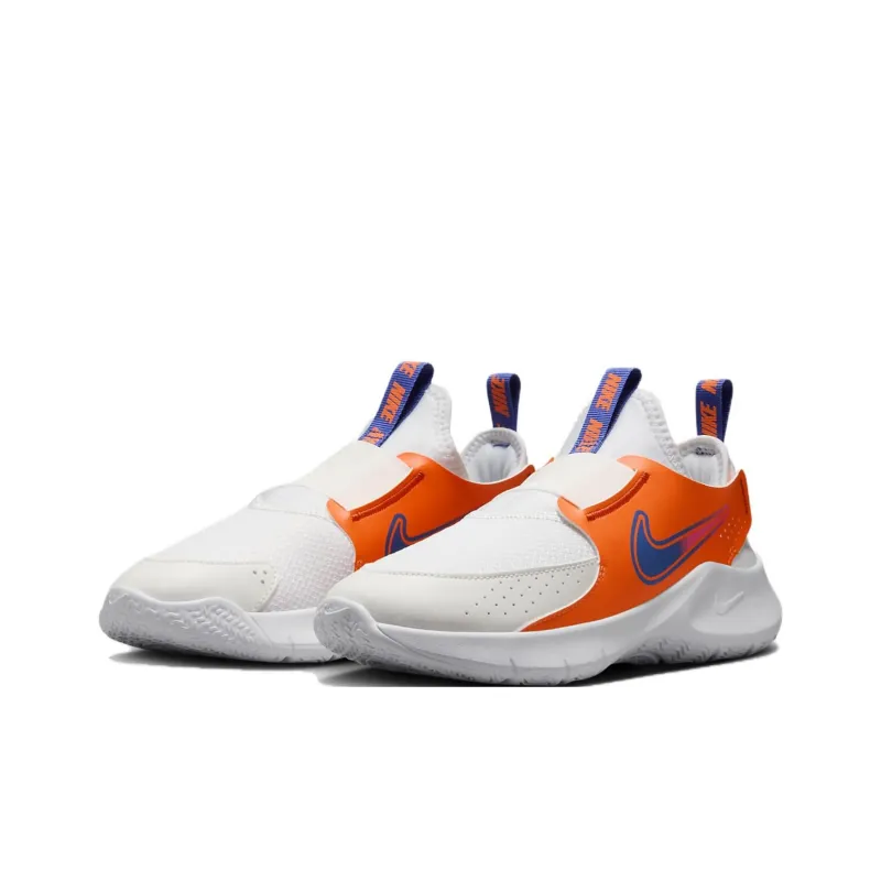 Nike Flex Runner 3 Breathable Low Top Kids' Running Shoes White Orange Unisex-2