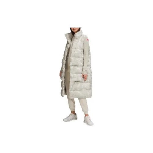Lululemon Transformable Series Down Jacket Women's Maple Leaf Shaped Light Gray Mixed Color