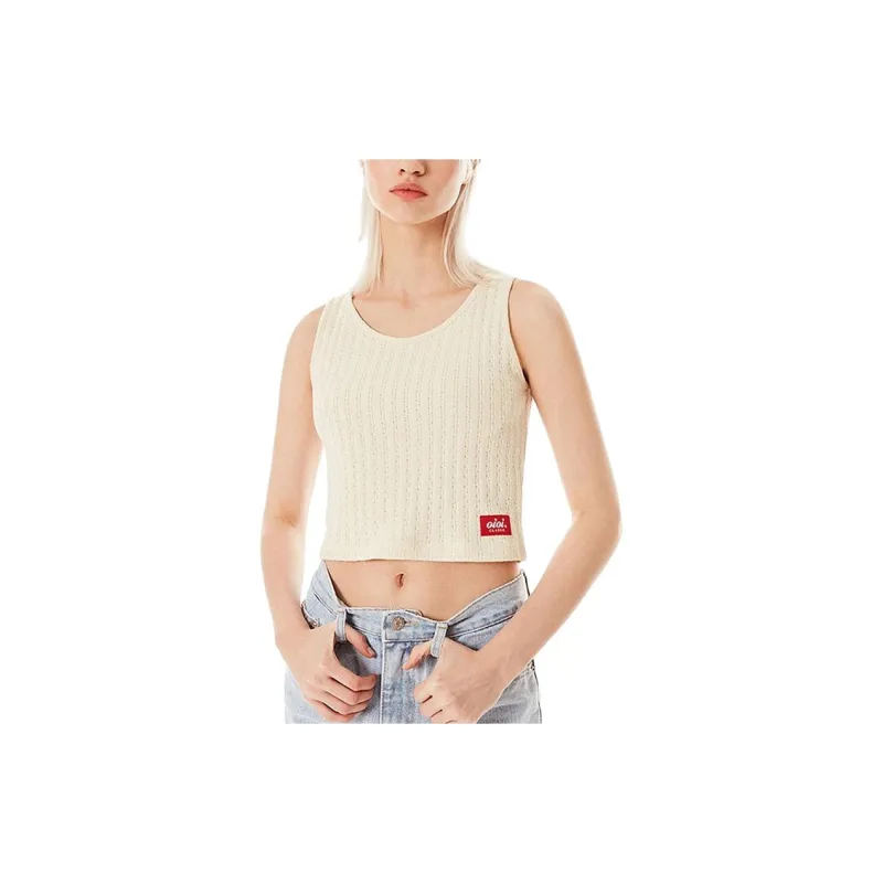 OIOICOLLECTION Tank Tops Women's Beige-2
