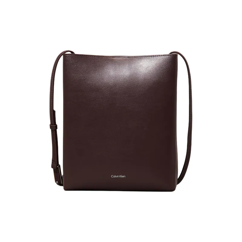 CALVIN KLEIN Leather Shoulder Bag Crossbody Bag Women's Grape Dry-0