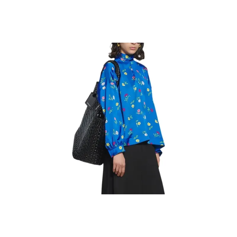 Balenciaga Shirts Women's Royal Blue-3