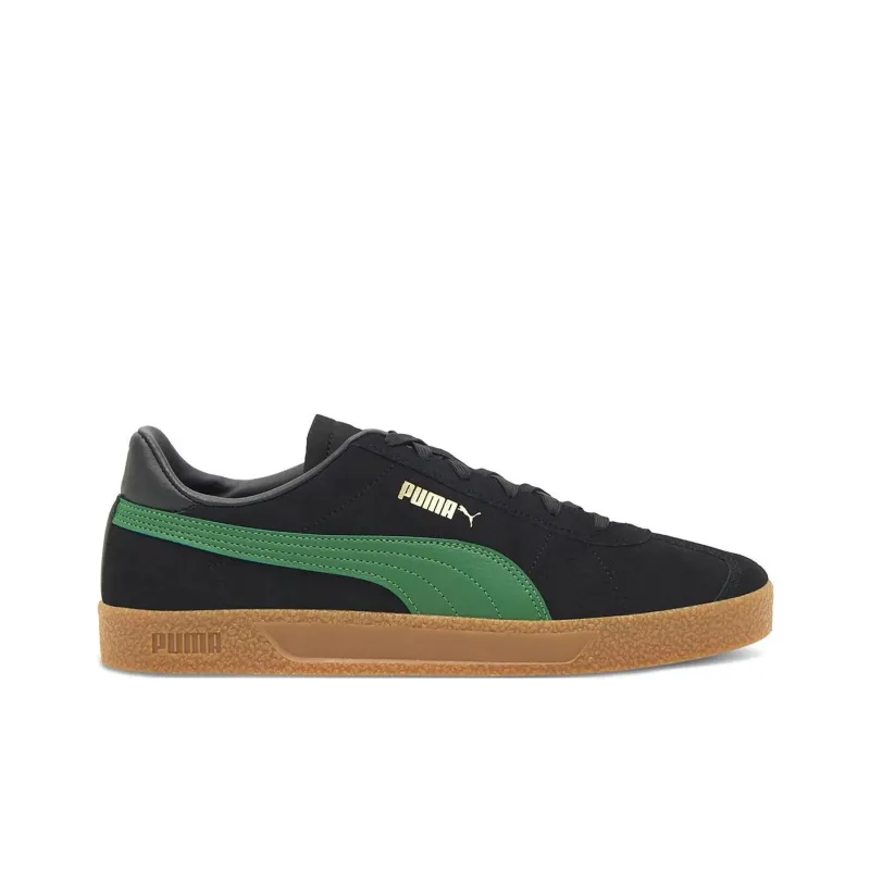 PUMA Club Anti Slip Wear Resistant Low Top Skateboard Shoes Men's Black Green-1