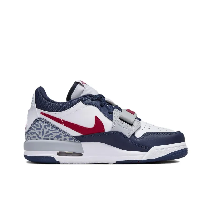 Jordan Legacy 312 Low Top Children's Basketball Shoes White Blue Unisex-1