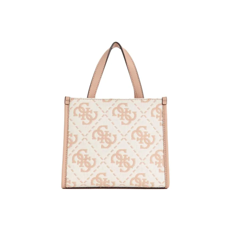 GUESS Polyester Tote Bag Shopping Bag Shoulder Bag Crossbody Bag Handbag Mini Women's Light Beige-2