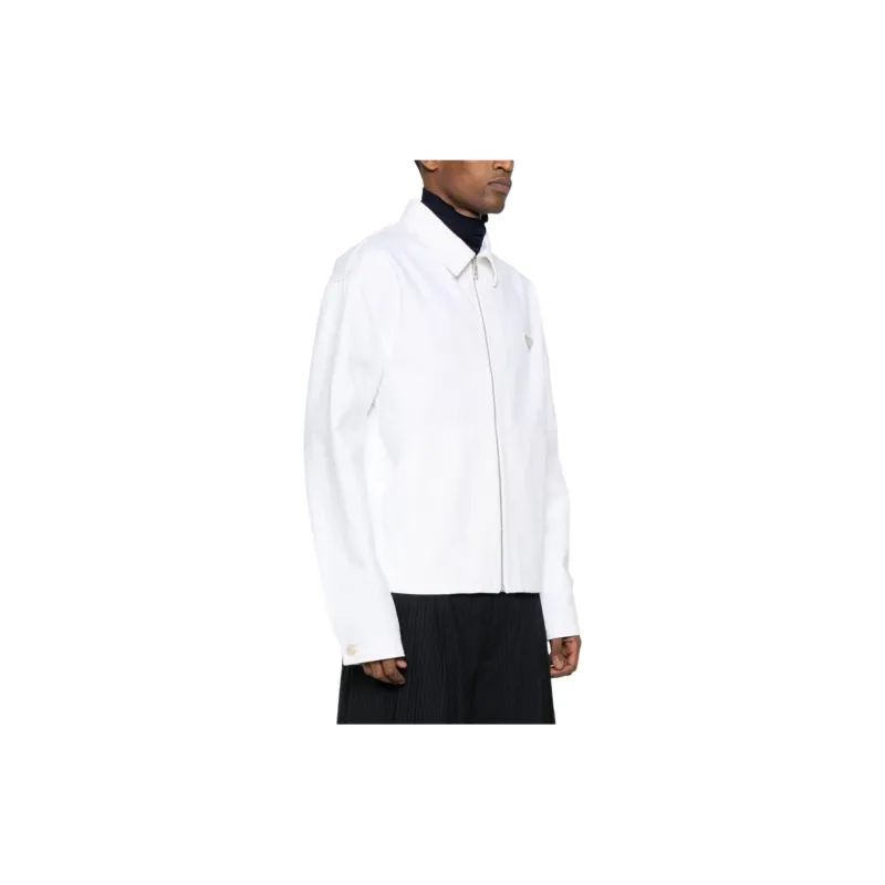 PRADA Enamel triangle Denim Jacket-1