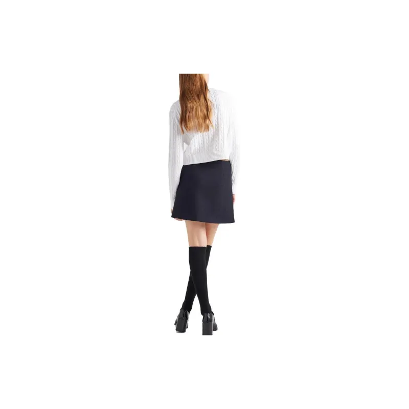 PRADA Logo intarsia Cable knit Jumper-3