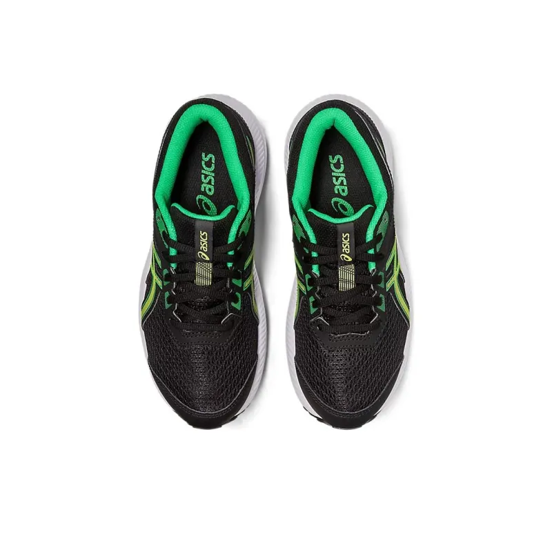 Asics Gel Contend 8 Slip Resistant, Abrasion Resistant, Lightweight Low Top Kids' Running Shoes Black Green Teenagers-2