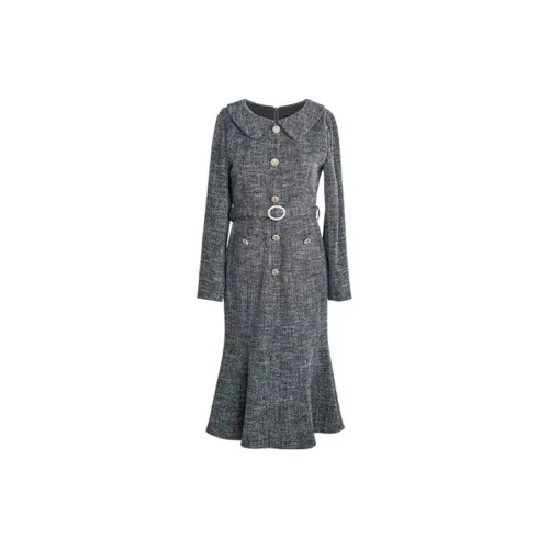 ROEYSHOUSE Long Sleeved Dresses Women's Heather Gray