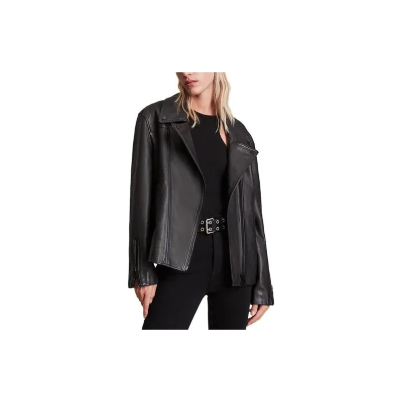 ALLSAINTS Leather Jackets Women's Black-1