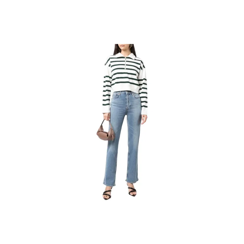 RE/DONE High Waist Logo Patch Jeans-1