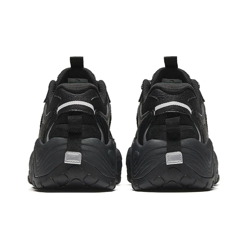 Anta Anti Slip Wear Resistant Low Top Casual Shoes Men's Black Silver-3