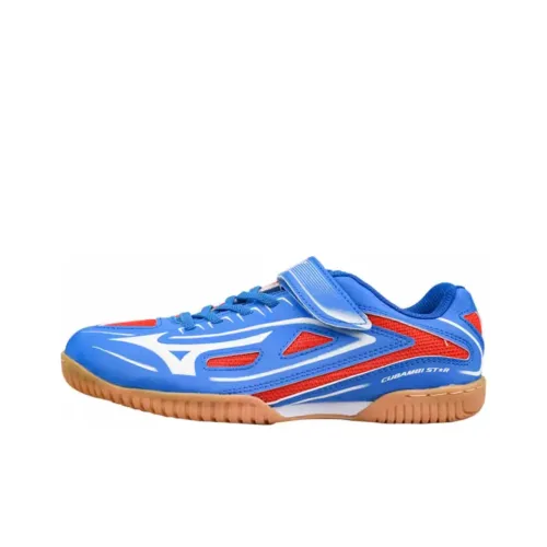 Mizuno Slip Resistant Cushioning Low Top Kids' Training Shoes Blue White Red Teenagers