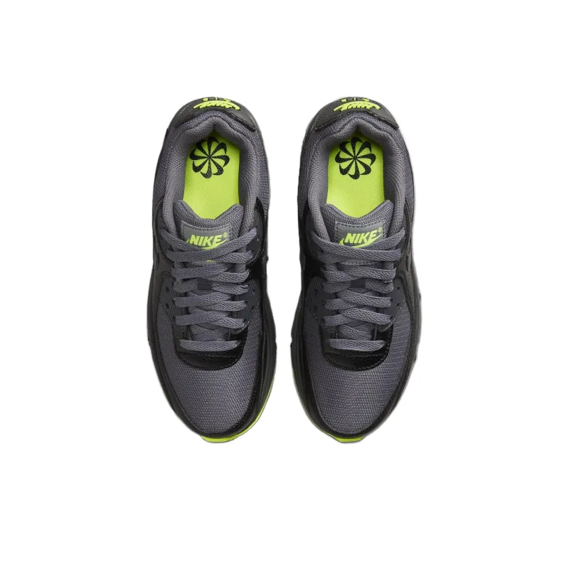 Nike Air Max 90 Anti Slip Wear Resistant Kids Lifestyle Shoes Black Gray Kids'-3