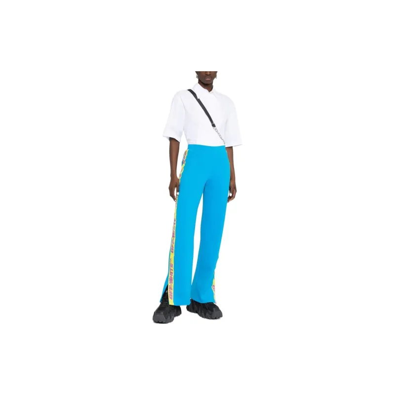 OFF WHITE Athletic Logo Banded Split Pants Blue-1