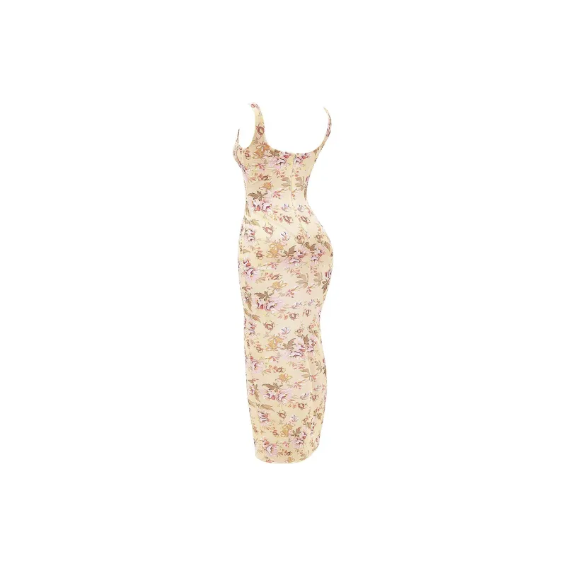 HOUSE OF CB Robina Slip Dresses Women's HONEYFLOWER/Honey Multicolor-8