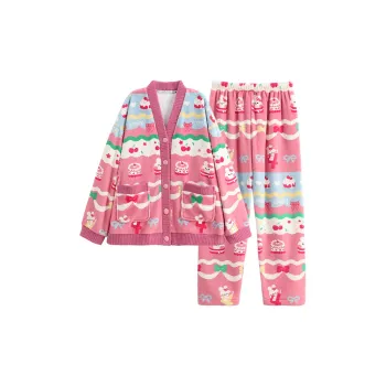 FENTENG Pajama Set Women's Pink