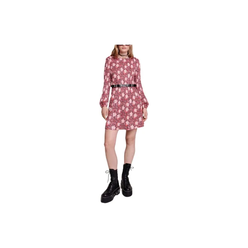 Maje Long-Sleeved Dresses Women's Red-1