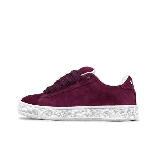 VFDF Skateboard Shoes Unisex Low-Top Burgundy