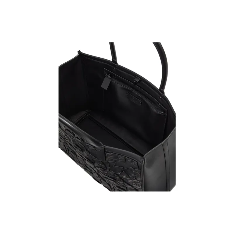 Valentino GARAVANI Leather Tote Bag Shopping Bag Handbag Medium Size Women's Black-5